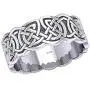 US Jewels Mens 0.925 Sterling Silver Irish Celtic Endless or Love Knot Ring Band US Jewels Mens 0.925 Sterling Silver Irish Celtic Endless or Love Knot Ring Band