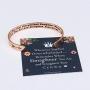 Whenever You Feel Overwhelmed Remember Whose Straighten Your Crown Bracelet, Engraved Inspirational Bracelets Personalized Gift for Mom, Daughter, Granddaughter, Sister, Best Friend, Women and Girls
