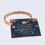 Whenever You Feel Overwhelmed Remember Whose Straighten Your Crown Bracelet, Engraved Inspirational Bracelets Personalized Gift for Mom, Daughter, Granddaughter, Sister, Best Friend, Women and Girls