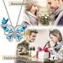 Aurora Tears Butterfly Jewelry Women 925 Sterling Silver Butterflies Necklace/Earrings/Rings Wedding Gift