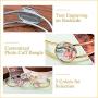 Custom4U Personalized Bracelets for Women - Engraved Cuff Bangle Bracelet/Custom Picture Cuff Charm Bracelet Adjustable - Personalized Inspirational Memorial Jewelry Birthday Gift for Girls Mom