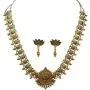 Sansar India Lotus Pendant Indian Necklace Jewelry Earrings Set for Girls and Women 1346 Sansar India Lotus Pendant Indian Necklace Jewelry Earrings Set for Girls and Women 1346