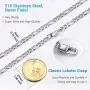 PROSTEEL 316L Stainless Steel Figaro Chain Necklace for Men/Women, Black/18K Real Gold Plated, 4mm to 13mm, 14inch to 30inch, Come Gift Box