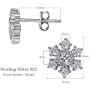 ZENI 925 Sterling Silver Snowflake Earrings for Women Girls with Cubic Zirconia , Winter Thanksgiving Christmas Jewelry Gift