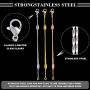 Hicarer 12 Pieces Stainless Steel Chain Extender Adjustable Necklace Extender Chain with Lobster Clasp