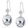 Bella Drop Earrings Crystals from Swarovski 18K White Gold Plated Hypoallergenic Jewelry for Women Girls
