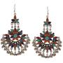 Bollywood Traditional Indian Jewelry Oxidized Silver Afghani Tribal Chandbali Earrings for Women/Girls