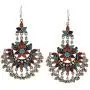Bollywood Traditional Indian Jewelry Oxidized Silver Afghani Tribal Chandbali Earrings for Women/Girls Bollywood Traditional Indian Jewelry Oxidized Silver Afghani Tribal Chandbali Earrings for Women/Girls