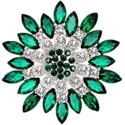 seven wolves All-Match Accessories Brooches Wedding Bridal Big Crystal Rhinestone Bouquet Brooch Pin for Women