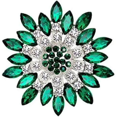 seven wolves All-Match Accessories Brooches Wedding Bridal Big Crystal Rhinestone Bouquet Brooch Pin for Women