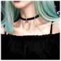 TseanYi Boho Moon Pendant Necklace Black Silk Ribbon Choker Necklace Chain Sexy 90s Necklaces Jewelry for Women and Girls