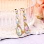 BriLove Womens Elegant Wedding Bridal Multi Teardrop Long Chandelier Dangle Earrings