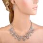 EVER FAITH Lots Snowflake Austrian Crystal Necklace Earrings Set