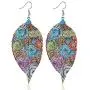 IDB Dangling Retro Veined Leaf Hook Earrings - Multiple Stunning Colors Available IDB Dangling Retro Veined Leaf Hook Earrings - Multiple Stunning Colors Available