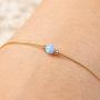 jolliz Gold Bracelet for Women- Dainty Beaded Gold Bracelets- Charm Gold Bracelets for Girls- Gemstone Bracelet