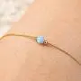 jolliz Gold Bracelet for Women- Dainty Beaded Gold Bracelets- Charm Gold Bracelets for Girls- Gemstone Bracelet