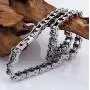 Qiaonitu 11mm Punk Bike Motorcycle Necklace Men 316L Stainless Steel Motor Bicycle Biker Chain Long Necklace Jewelry Silver 21.65-28inch