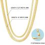 Fiusem Gold Necklaces for Women, 14K Gold Plated Snake Chain Necklace Herringbone Choker Necklaces for Women