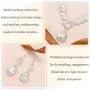 Unicra Bride Silver Bridal Necklace Earrings Set Crystal Bridal Wedding Jewelry Set Rhinestone Choker Necklace for Women and Girls (3 piece set - 2 earrings and 1 necklace)(Silver-3)