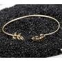 Finrezio 6 PCS Leaf Bangle Bracelets for Women Girls Simple Cuffs Sister Bridesmaid Bracelets for Bridal Wedding Jewelry Stretch, 3 Colors
