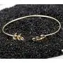 Finrezio 6 PCS Leaf Bangle Bracelets for Women Girls Simple Cuffs Sister Bridesmaid Bracelets for Bridal Wedding Jewelry Stretch, 3 Colors
