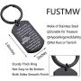 FUSTMW Truck Driver Gifts Keychain May Your Guardian Angel Ride with You Drive Safe Key Chain Long Distance Relationship Gift for Trucker Wife Couple Gifts for Him