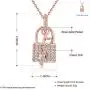 Kebaner Fashion Jewelry Lock in My Heart Lock & Key Crystal Rose Gold Plated Necklace Pendant for Women Kebaner Fashion Jewelry Lock in My Heart Lock & Key Crystal Rose Gold Plated Necklace Pendant for Women