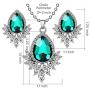 TIAMBING Jewelry Sets for Women-Teardrop Earrings and Necklaces Set-Pear Shaped Crystals from Austria-Gifts for Mom/Best Friends/Girls/Girlfriend/Wife