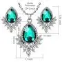 TIAMBING Jewelry Sets for Women-Teardrop Earrings and Necklaces Set-Pear Shaped Crystals from Austria-Gifts for Mom/Best Friends/Girls/Girlfriend/Wife