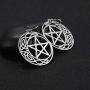 TEAMER Celtic Knot Dangle Earrings Stainless Steel Vintage Statement Amulet Wiccan Jewelry for Women