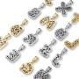 HECHUANG Gold Name Chain Necklace Personalized Initial Letter Necklace Women Men Gold Stainless Steel Rope Chain
