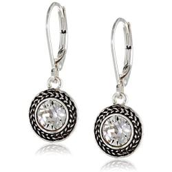 Napier Color Declaration Swarovski Lever-Back Drop Earrings