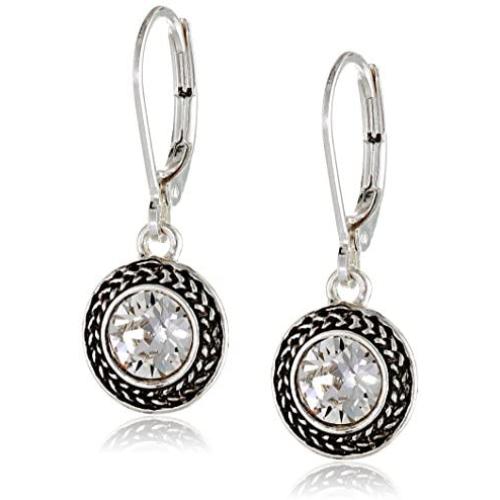 Napier Color Declaration Swarovski Lever-Back Drop Earrings