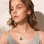 Urn Necklaces for Ashes Oxidized Silver 925 for Women,Cremation Jewelry for Ashes Keepsake Memorial Pendant Necklace Gifts for Best Friends