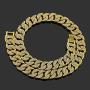HUAMING 13mm Mens Iced Out Chain Necklace Hip Hop Gold Tone CZ Miami Cuban Link Chain Choker Necklace 18-26inchs
