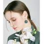 DAMLENG 3 Pairs Bohemian Vintage Round Enamel Flower Pattern Dangle Earrings Retro Boho Dangle Drop Earrings for Women Girls Jewelry Accessories Set
