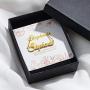 KissYan Custom Name Necklace Personalized, 18K Gold Plated Nameplate Necklace for Women Girls Gift for Mom