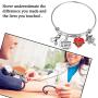BAUNA Nurse Bracelet Never Underestimate The Difference You Made and The Lives You Touched Heartbeat Stethoscope RN Jewelry Retirement Gifts for Nurses