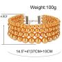 LuckyHouse Fashion Pearl Choker Necklace Multilayer Strands Chokers 1920s Flapper Women Costume Necklace Accessories for Gatsby Themed Party