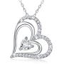 Billie Bijoux Silver Necklaces for Women 925 Sterling Silver Infinity Heart Love Diamond Pendant Neckalce Gift for Women Girls Girlfriends Valentines Day Mothers Day