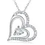 Billie Bijoux Silver Necklaces for Women 925 Sterling Silver Infinity Heart Love Diamond Pendant Neckalce Gift for Women Girls Girlfriends Valentines Day Mothers Day