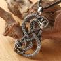 HAQUIL Loki Necklace, Viking Loki Symbol Pendant, Faux Leather Cord, Loki Jewelry Gift for Men and Women