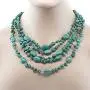 Gem Stone King 20 Inch Stunning 3 Strands Green Simulated Turquoise Necklace with Toggle Clasp Gem Stone King 20 Inch Stunning 3 Strands Green Simulated Turquoise Necklace with Toggle Clasp