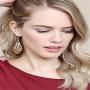 Senteria Genuine Leather Leopard Earrings Set Lightweight Double Layer Teardrop Petal Leaf Leather Dangle Earrings Bohemian Leather Drop Earring for Women Jewelry
