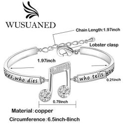 WUSUANED Who Live Who Dies Who Tells Your Story Hamilton Quote Bracelet Broadway Musical Fan Gift Jewelry For Hamilton Fans