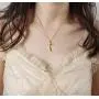 BUREI Cross Necklace for Men and Women Simple Jewelry Gold Silver Plain Cross Pendant Necklaces Gifts, 14-18inches Chain BUREI Cross Necklace for Men and Women Simple Jewelry Gold Silver Plain Cross Pendant Necklaces Gifts, 14-18inches Chain