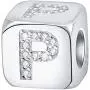EMOSTAR Dice-Shaped 26 Block Letters Charms Initial A-Z Alphabet Beads, 925 Sterling Silver Square Cube Charms with CZ fits European Women Bracelet, Gifts for Birthday/Christmas/Mom/Lover