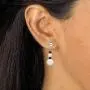 Sterling Silver Round Genuine Blue Sapphire and Cultured Freshwater Pearl Beaded 3 Piece Set Strand Necklace (8mm), 18 i