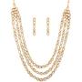 Touchstone ''Contemporary Kundan Collection Indian Bollywood Look Bridal Jewelry Necklace in Antique Gold Tone for Women