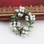 HSQYJ Maple Leaf Brooches Fashion Beautiful Metal Pearl Enamel Sandblasting Brooch Retro Painting Double-Layer Lapel Pins for Women Girl Jewelry Gift